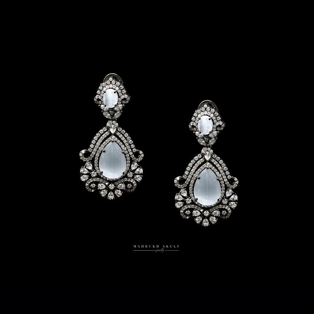 Victorian agate earrings