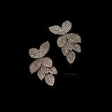 Petal pave earrings