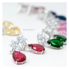 Gemstone ice earrings