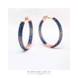 Crystal pave hoops