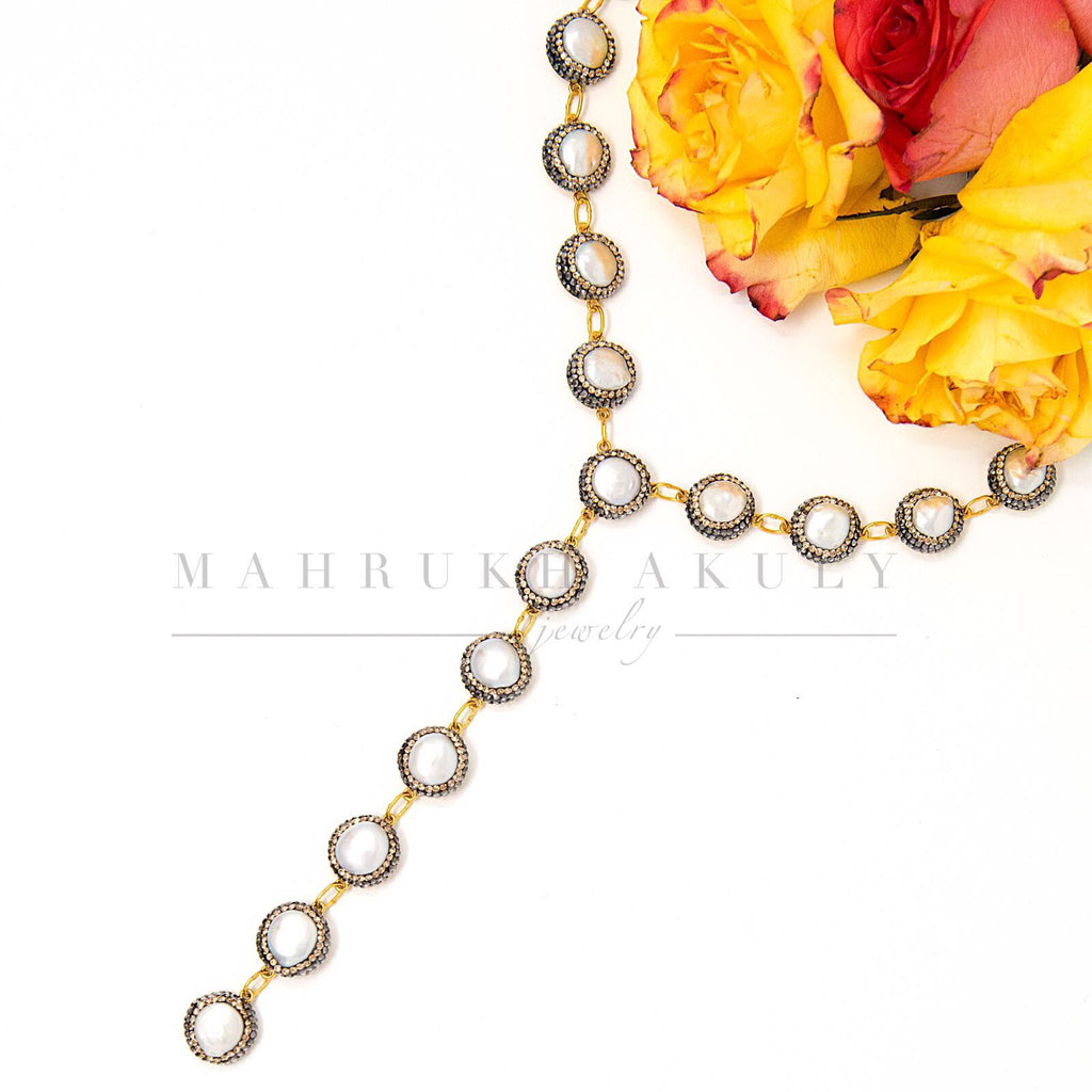 Baroque Pearl Gemstone Necklace