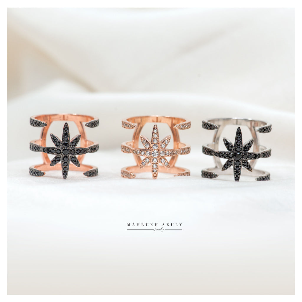 Star pave ring