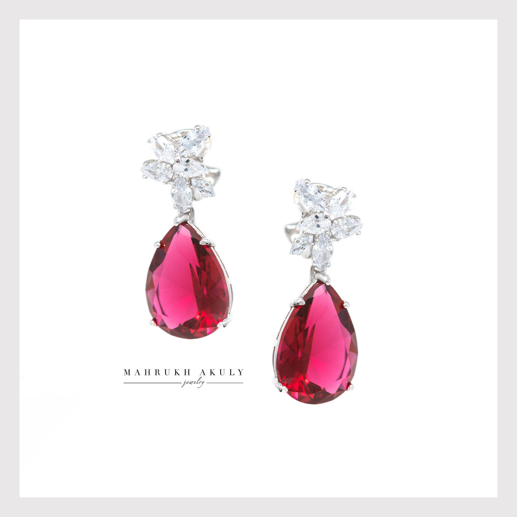 Gemstone ice earrings