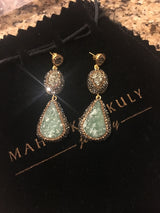 Pyrite and amazonite earrings