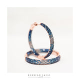 Crystal pave hoops